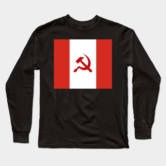 Communist Flag of Canada Long Sleeve T-Shirt by SolarCross